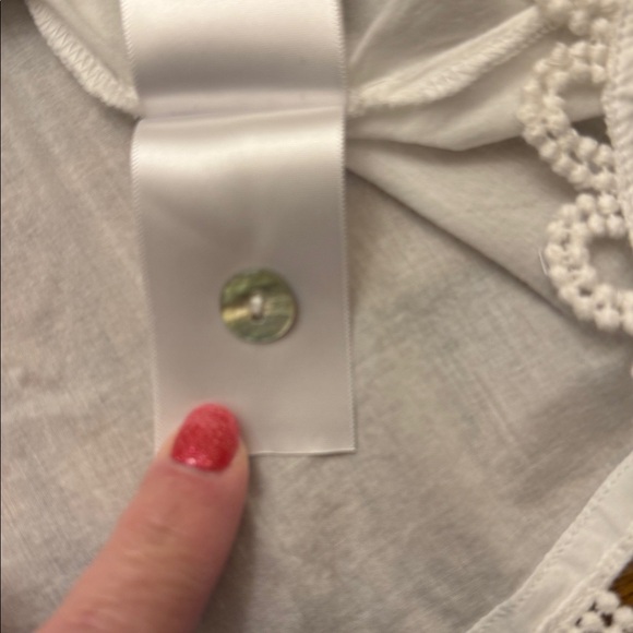 FARM Rio Pitanga Embroidered Cotton Puff Sleeve Blouse Woman's Small - Picture 16 of 16